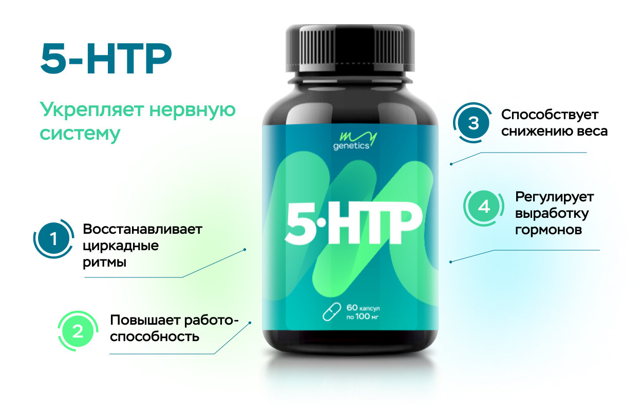 5-HTP MyGenetics 100 мг 60 капсул